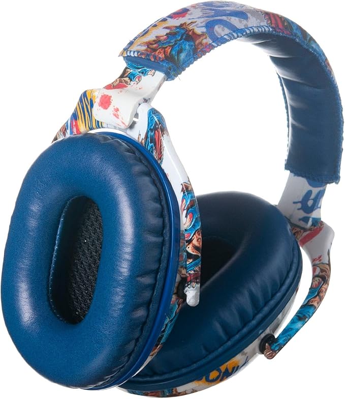 Kids Hearing Protection,25dB NRR Noise Reduction,Sound Proof for Kids,Toddler,Safety Earmuffs for Concert,Airplane,Autism,Monster Jam,Travel,School- Blue Dinosaur