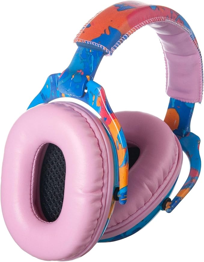 Kids Hearing Protection,25dB NRR Noise Reduction,Sound Proof for Kids,Toddler,Safety Earmuffs for Concert,Airplane,Autism,Monster Jam,Travel,School- Pink Paint