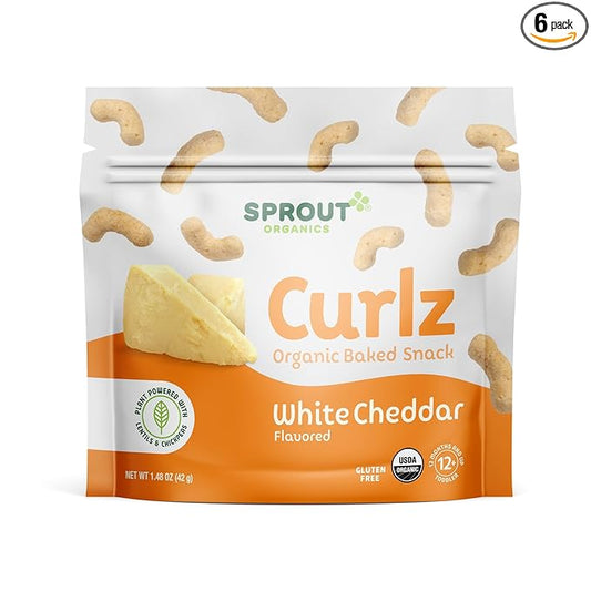 Sprout Curlz Baby Snacks 1.48 Ounce (Pack of 6)(Packaging May Vary)