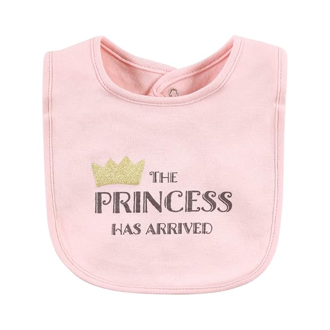 Hudson Baby Unisex Baby Cotton Bibs, Girl Whimsical Dog, One Size