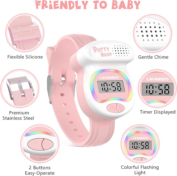 BEN NEVIS NN Potty Training Watch, Potty Timer Toilet Shape and LED Colorful Lights, Toddler Toilet Training Aid, Remind Toddler to Go to The Toilet, Best Gift for Toddlers