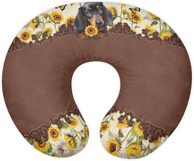 Nursing Pillow Cover Stretchy，Breastfeeding Pillow Slipcover for Baby Girls，Chrysanthemum,Soft Snug Fits On Newborn Feeding Pillow Case