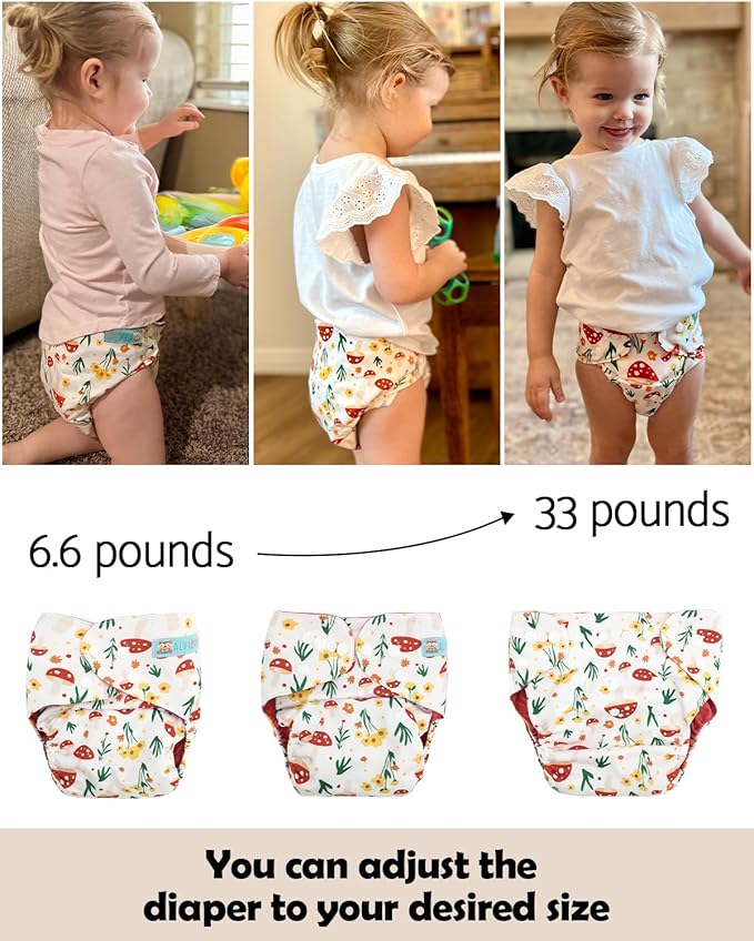 ALVABABY Baby Cloth Diaper Cover, Swim Diaper,Nappy Shell Baby Girls and Boys