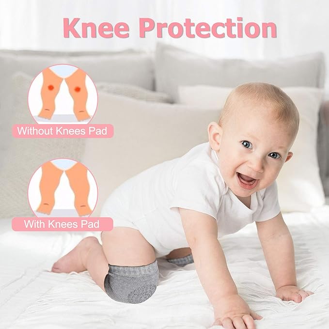 Head Protector & Knee Pads for Crawling, Toddlers Head Safety Pad Adjustable Backpack, Baby Back Protection for Walking & Crawling, Elephant