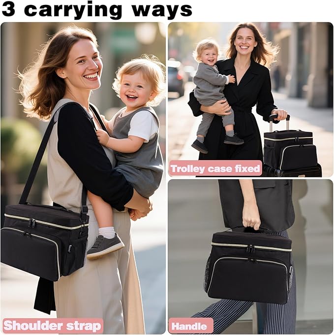Breast Pump Bag Fit for Spectra S1 and S2, Pumping Bag with Breastmilk Ice Pack & Waterproof Mat, Perfect for Working Moms and Travel