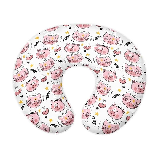 Cute Pigs Nursing Pillow Cover for Baby Boys & Girl Nursing Pillow Slipcovers for Breastfeeding Moms Fits The Original Support Pillow for Breastfeeding and Bottle Feeding