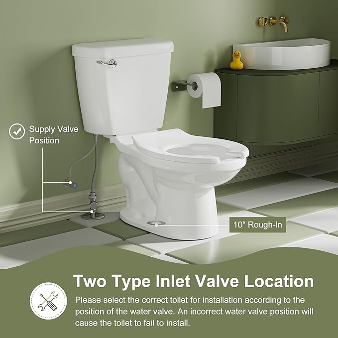 Simple Project Kids Toilet for Bathroom, Sturdy Ceramic Baby Potty Training Toilet, 10" Rough-In Children Toilets for Daycares, Playgrounds, Home Use, Overcoming Children's Fear- 10.5" Bowl Height