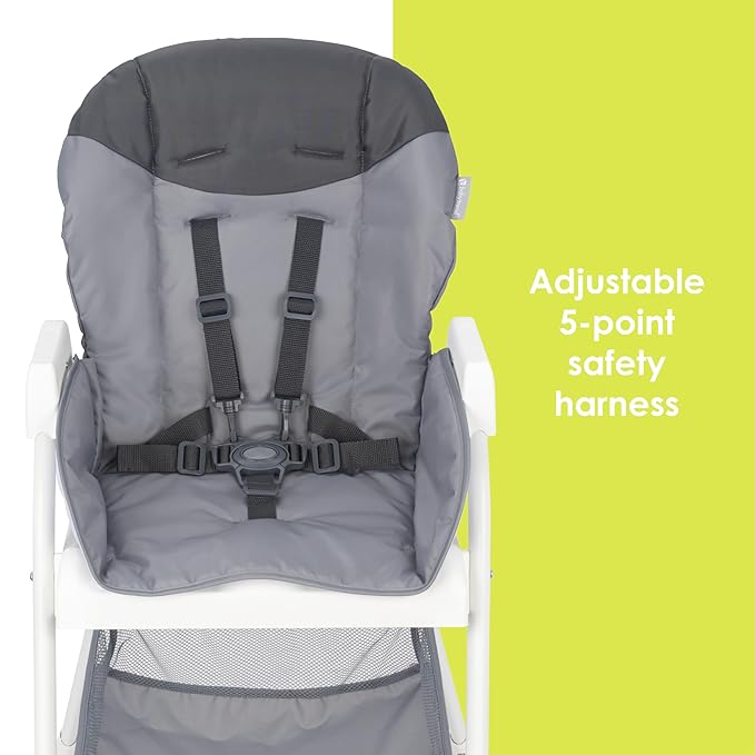 Baby Trend Flat Fold High Chair, Stellar Grey
