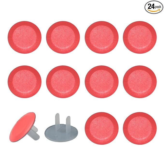 Pure Pink Pattern Outlet Plug Covers Child Proof Electrical Outlets Protector - Wall Socket Protector for Baby Kids- Electrical Insulation