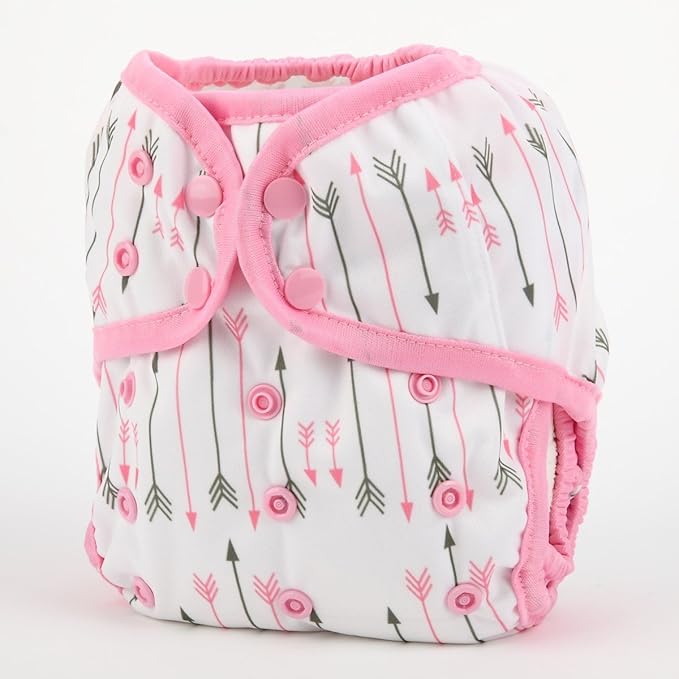 Baby Diaper Cover Nappy One Size 8lbs to 36lbs for Grils (Pink Arrows)