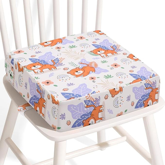 Booster Seat for Kitchen Chair - Strong Support Toddler Booster Seat for Dining Table, Portable Booster Chair with Adjustable Elasticity Straps for Toddlers Eating Travel Home