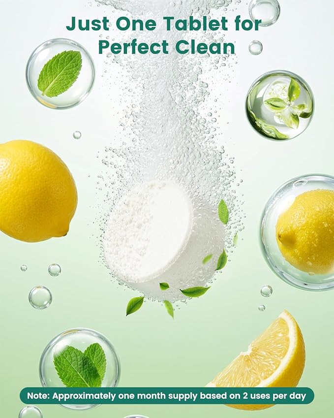 Detergent Tablets for Bottle Washer, 60PCS Bottle Washer Tablets Compatible with All Baby Bottle Washers, Momcozy, Baby Brezza & Grownsy, Detergent Cleaning Tablets Cleans Milk Residue & Odor