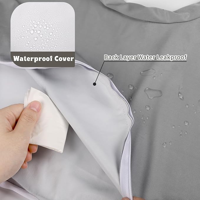 Hooyax Baby Waterproof Nursing Pillow Cover, Stretchy Nursing Covers for Breastfeeding Pillows, Adorable Infant Feeding Pillow Slipcover for Baby Boy and Girls (Grey)