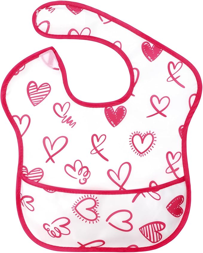 Accmor Baby Bibs for Eating, Waterproof Mess Proof Baby Toddler Bibs, Apron Smock Feeding Bibs for Girls Boys