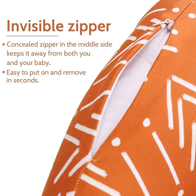 Baby Nursing Pillow Cover, Woodland Breastfeeding Pillow Slipcover, 2PACK, Nursing Pillow Case for Newborn, Soft Fabric Fits Snug On Infant, Washable and Breathable, Animals Deer Rabbit