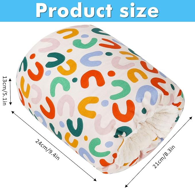Baby Feeding Arm Pillow,Soft Cotton Bottle Nursing Arm Pillows for Newborn,Breastfeeding Pillows for More Support for Mom and Baby,Portable and Washable,Ergonomic Nursing Essentials(Rainbow)
