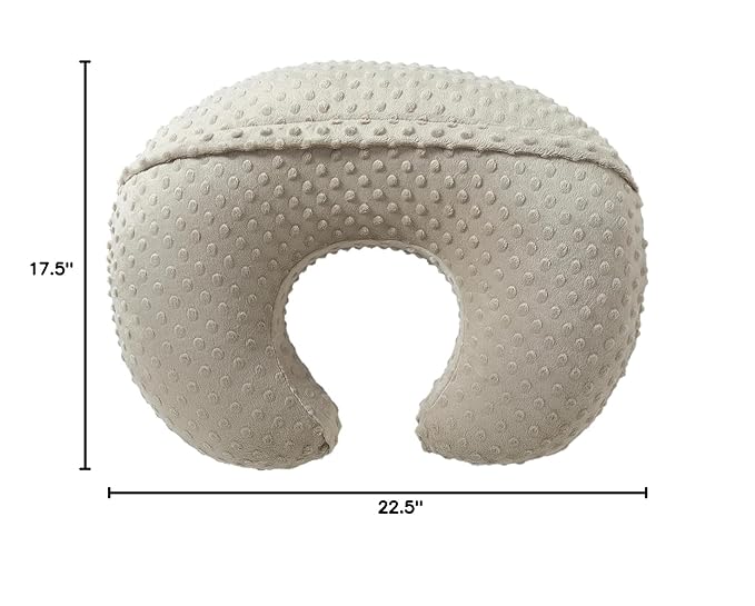 ESEN Nursing Pillow and Body Positioner for Breast Feeding and Bottle Feeding, Ultra Soft Baby Breastfeeding Pillows with Removable Nursing Pillow Cover for More Support for Mom and Baby (Brown)