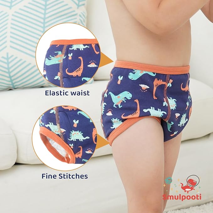 8 Packs Reusable Boy Potty Training Underwear for Potty Training and Strong Absorbent Training Underwear for Boys 6t