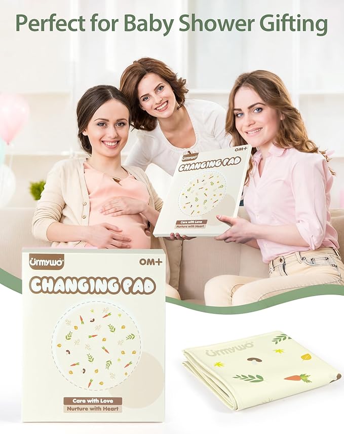 Baby Portable Diaper Changing Pad - Waterproof & Wipeable Changing Mat with PU Leather - Soft Comfortable - Foldable Travel Bag & Camping Mat - Newborn Essentials Must Haves - Baby Shower Gifts