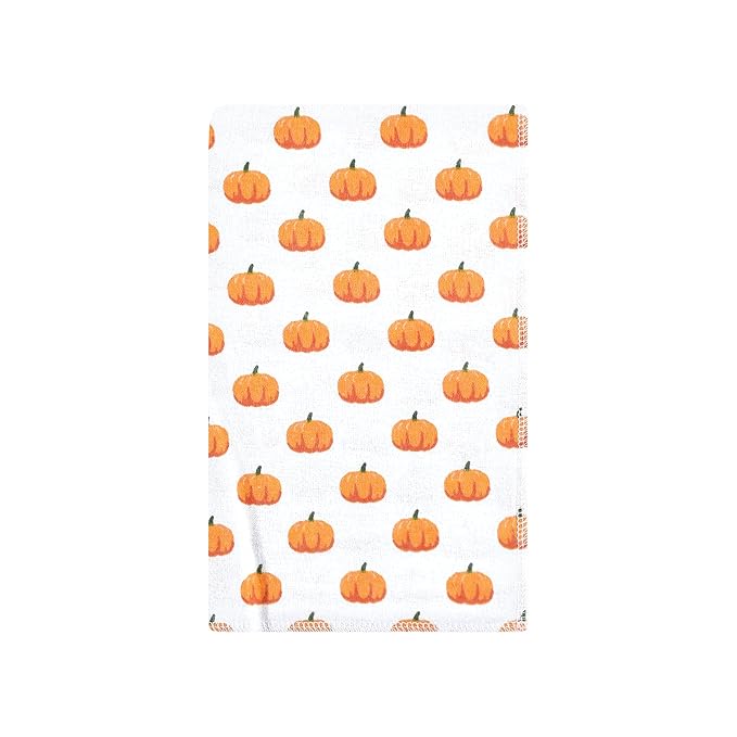 Hudson Baby Unisex Baby Cotton Flannel Burp Cloths, Pumpkin Truck, One Size