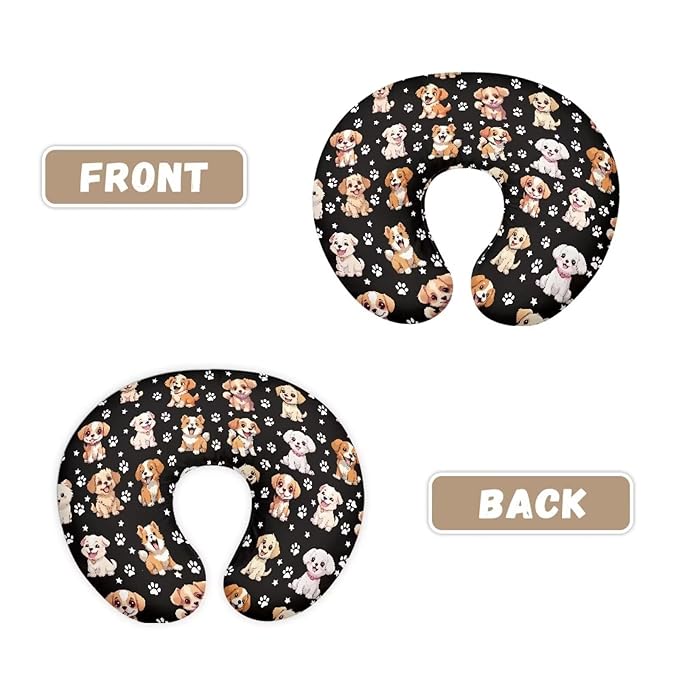 Nursing Pillow Cover with Zipper Covers Cute Dog and Paw Soft Breastfeeding Cover for Nursing Pillow Unisex Nursing Pillow Slipcovers Machine Wash & Quick Dry