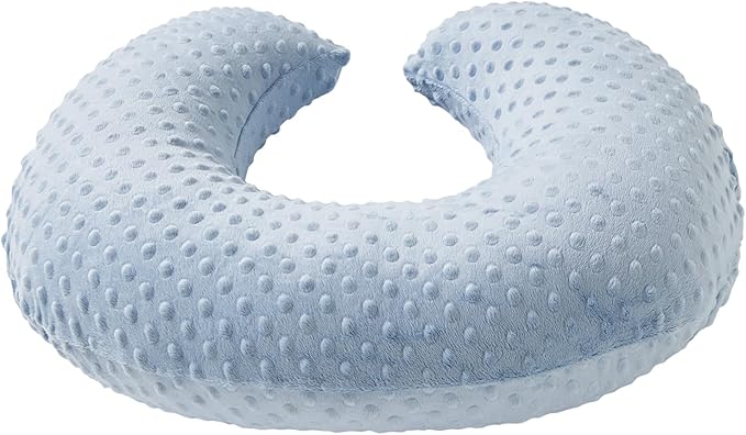 Dots Nursing Pillow Cover, Case Plush Breathable Breastfeeding Pillow Slipcover Fits Nursing Pillow, Super Soft Snug Positioners for Baby Boy Baby Girl (Cloud Blue)