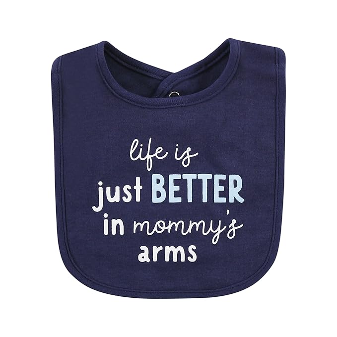 Hudson Baby Unisex Baby Cotton Bibs, Hugasaurus, One Size