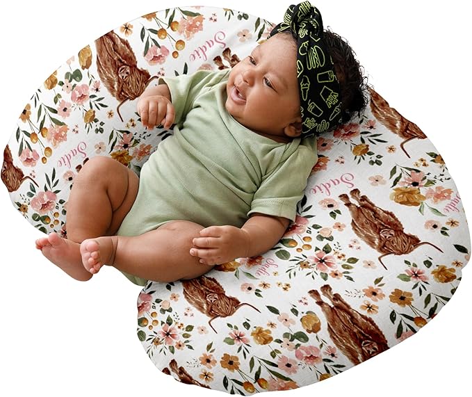 Dyoart Baby Nursing Pillow Cover,Personalized Name Soft Nursing Covers,Breastfeeding Pillow Slipcover for Bottle Feeding,Custom Gifts for Toddler Infannt(23"x19”x5.5")(one Size)