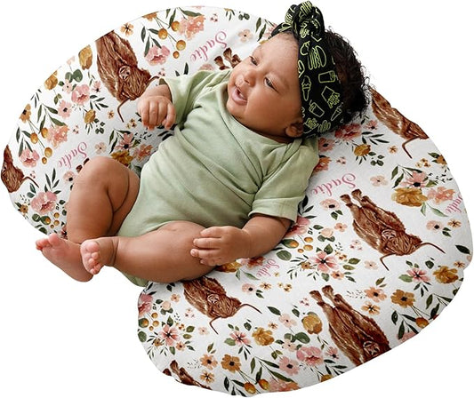 Dyoart Baby Nursing Pillow Cover,Personalized Name Soft Nursing Covers,Breastfeeding Pillow Slipcover for Bottle Feeding,Custom Gifts for Toddler Infannt(23"x19”x5.5")(one Size)