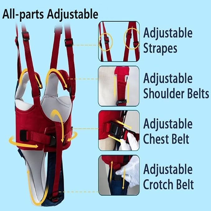 Baby Walking Harness, Handheld Kids Walker Helper, New Upgrade Breathable and Adjustable Toddler Infant Walker Harness Assistant Belt with Instructions for 7-24 Month (Yellow)