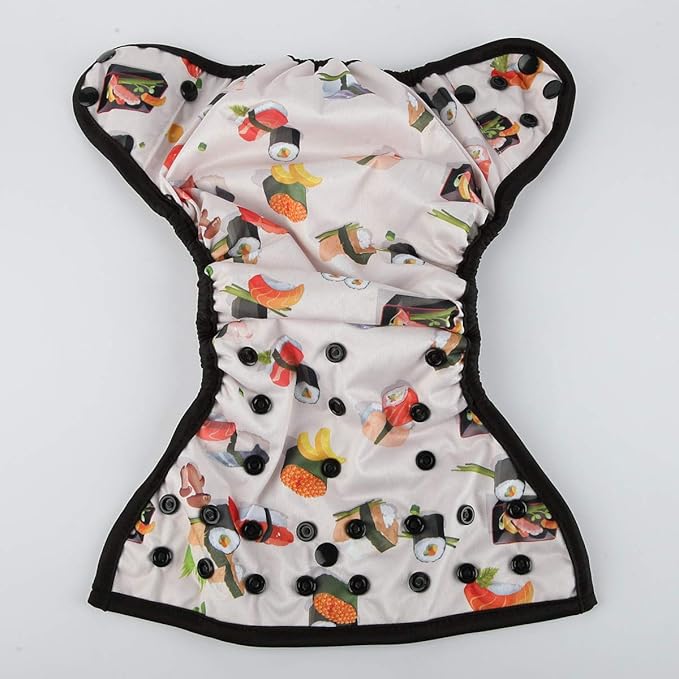 Baby Diaper Cover Nappy One Size 8lbs to 36lbs (Sushi)