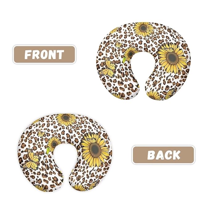 Leopard Sunflower Girls Boys Nursing Pillow Cover for U-Shaped Feeding Pillow Breastfeeding Super Comfy and Soft for Baby, Baby Mom Essentials, 2 Packs