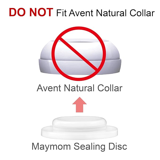 Maymom Write & Reuse Baby Bottle Labels for Daycare/Sealing Disc Compatible with Philips Classic Bottles, Maymom Screw Ring. 6pcs