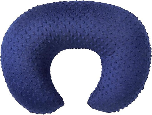 Nursing Pillow for Breastfeeding and Bottle Feeding More Support for Mom and Baby,Soft Newborn Nursing Baby Pillow， Machine Washable (Dark Blue)