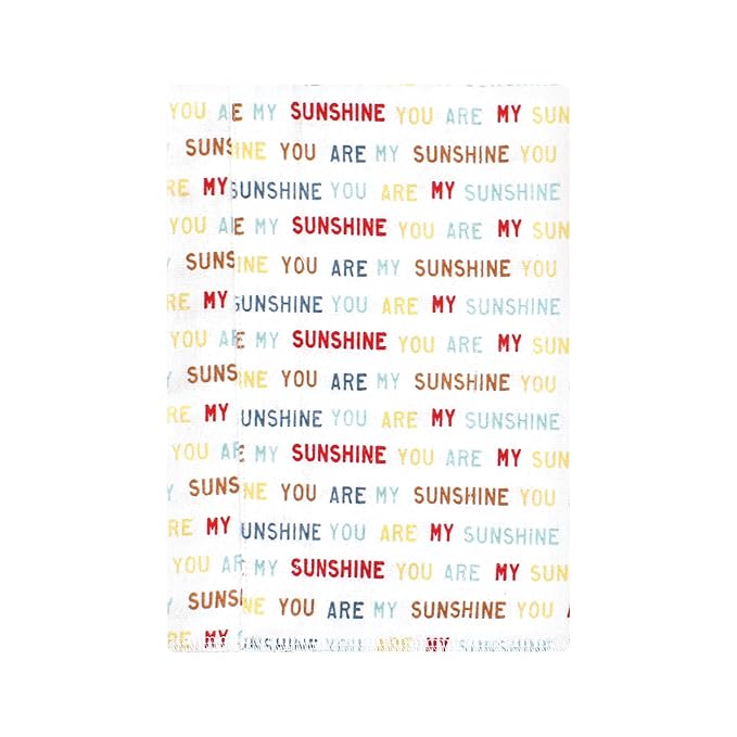 Hudson Baby Unisex Baby Cotton Flannel Burp Cloths, My Sunshine 7 Pack, One Size