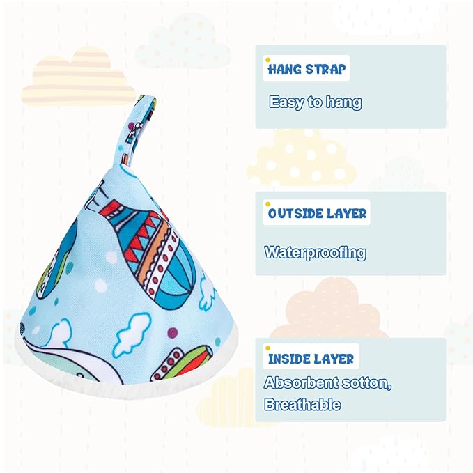 12 Pcs Flannel Pee Covers for Baby Boys with Storage Bag & Laundry Bag, Reusable Peepeeteepe Baby Boy, Strong Absorbent Pee Shield Pee Tent for Diaper Changes for New Parents Gift(B)