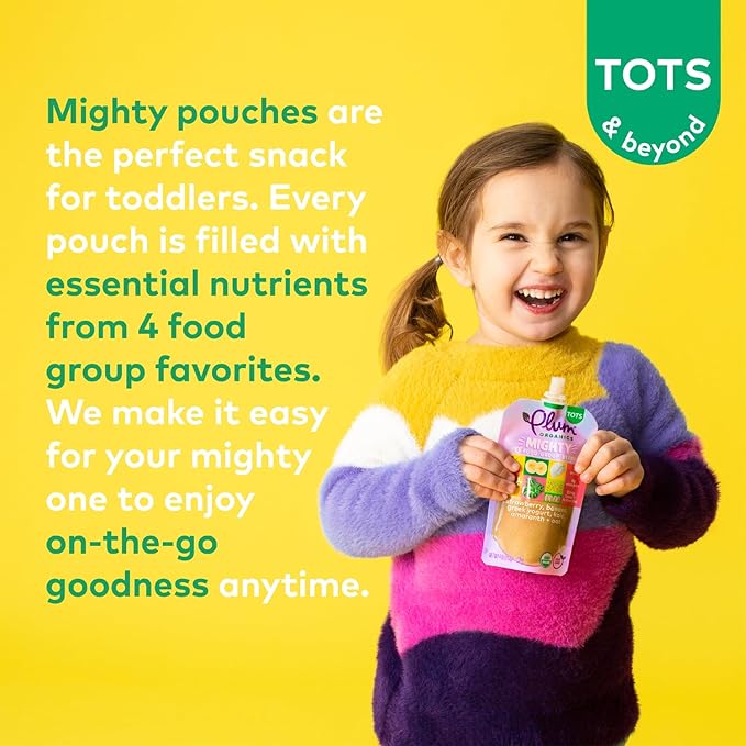 Plum Organics Variety Pack, 12+ Months – Toddler Healthy Snack – 4 Food Group Blend of Organic Fruit & Veggie Pouches – 4 oz Pouch, Pack of 18 (Amazon Exclusive)