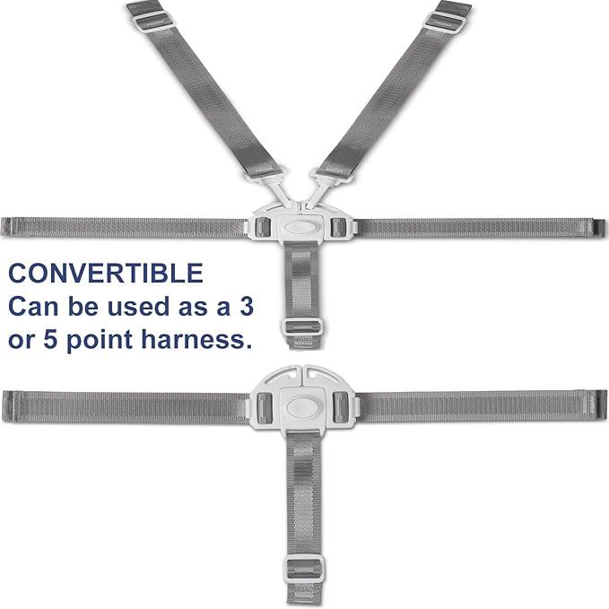 Todays Kids High Chair Straps, Compatible with Graco Highchairs, Replacement Harness Straps for 5 Point High Chairs, Replacement High Chair Belt