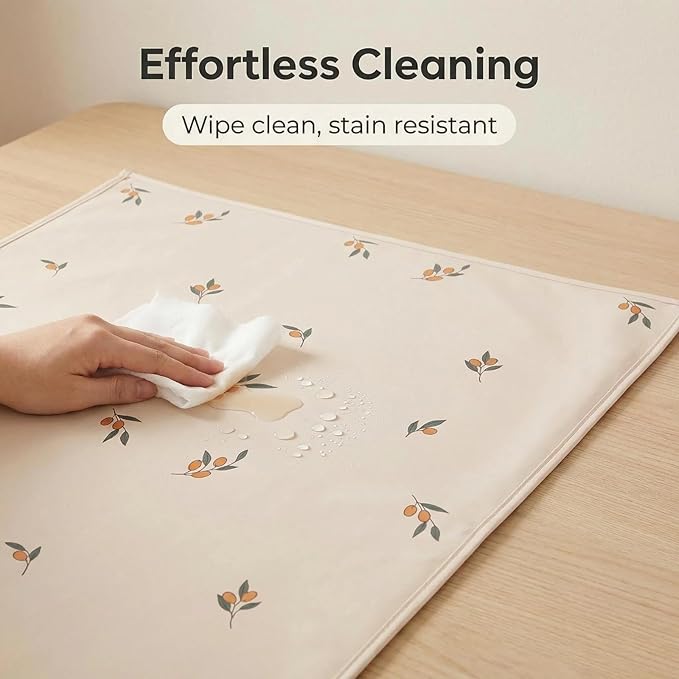 Vegan Leather Baby Changing Mat - Wipeable Portable Changing Pad, Foldable Travel Changing Mat for Baby, Newborns Toddlers Shower Gifts (Branch,20"*28")