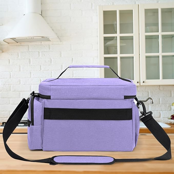 GDNasist Breast Pump Bag Fit for Spectra S1 and S2, Pumping Bags with Waterproof Mat for Pump Accessories, Portable Pump Carrying Case for Work, Travel and Family Use, Purple
