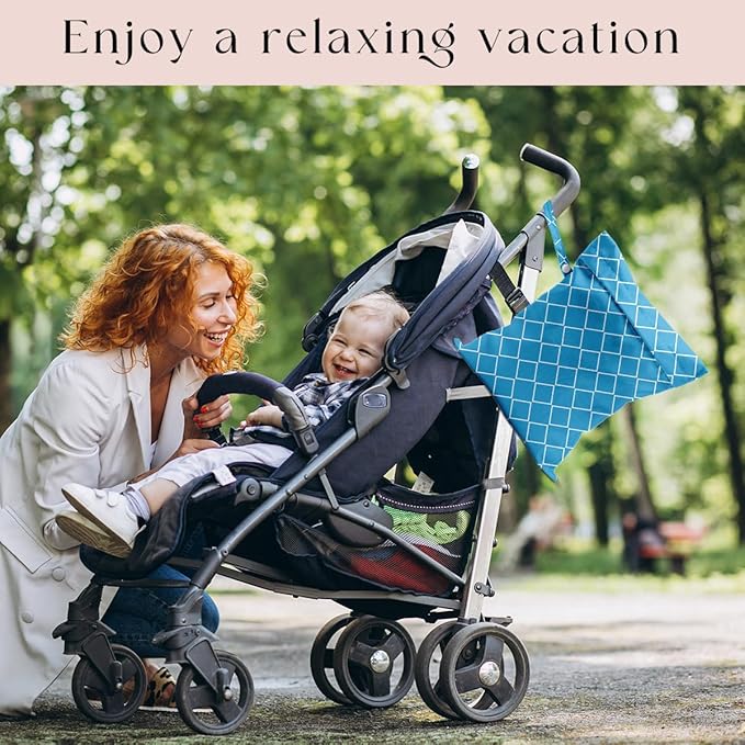 Wet Bag Wet Dry Bag for Swimsuit Travel Beach Pool Stroller Diapers Dirty Yoga Gym Clothes Waterproof Reusable
