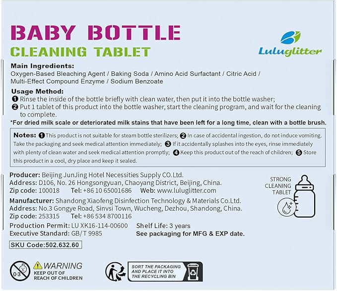Bottle Washer Detergent Tablets,32 tables, Deep Cleaning, Compatible with All Brands of Baby Bottle Washers, Gently Removes Milk Residue, Grease & Odor from Bottles and Pump Parts