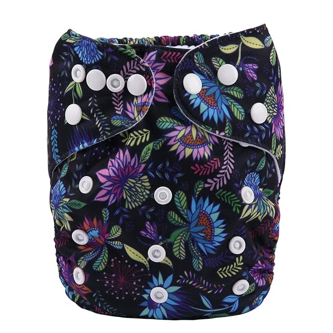 Baby Pocket Diaper Nappy Reusable Washable for Girls (Retro Floral)