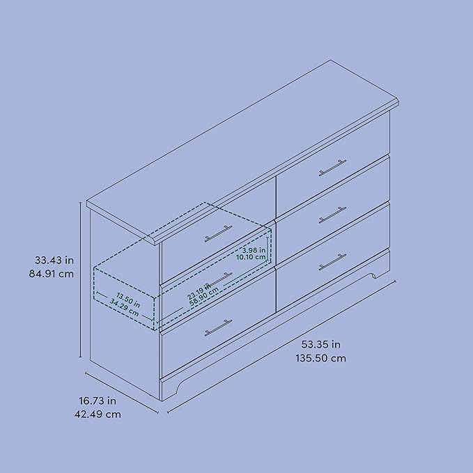 Storkcraft Brookside 6-Drawer Dresser (Olive) – GREENGUARD Gold Certified, Green Dresser for Bedroom, Kids & Nursery Storage Chest, Safety Interlocking Drawers, Pre-Installed Tracks, Kids Chest