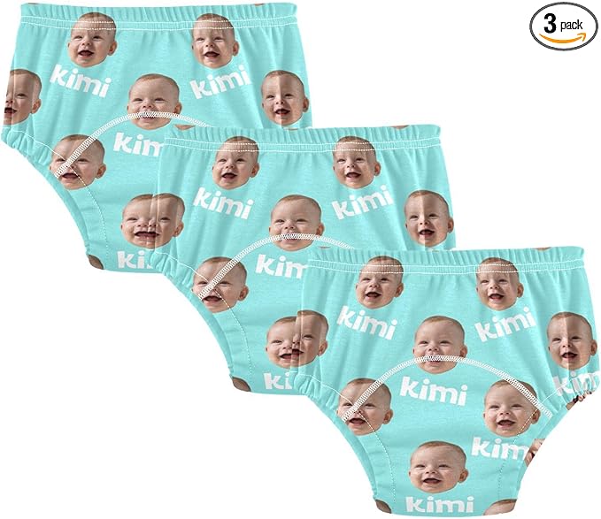 Joko Ivery 1 Light Blue Teal Custom Potty Training Pants Unisex Traning Potty Panty for Toddlers Girls Boys 3T 3Pcs