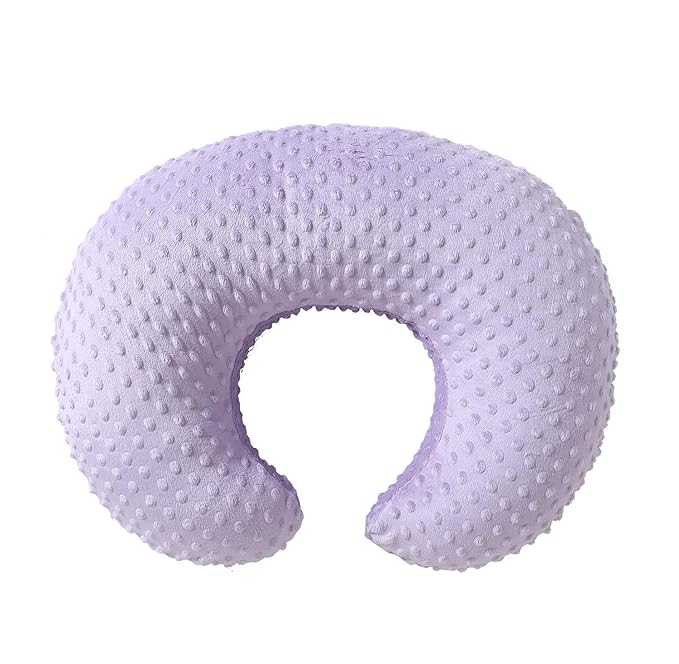 Nursing Pillow Cover Breastfeeding Pillow Cases Plush Dot Slipcover (Orchid)