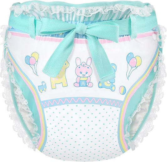 Littleforbig Silky Adult Ribbon Omutsu Diaper Wrap Cover Washable Adjustable Reusable Waterproof - Baby Parade M