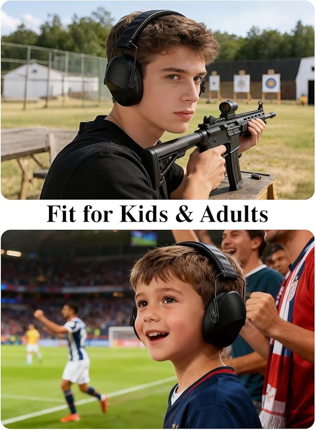 Noise Canceling Headphones for Kids 2PACK, 25-31NR Noise Reduction Earmuffs for Fireworks, Autism