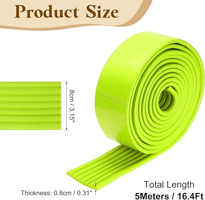 uxcell Bunk Bed Ladder Pad, 16.4ft NBR Self-Adhesive Corner Edge Protector Soft Furniture Corner Guard for Ladder Table Desk Edge, Grass Green