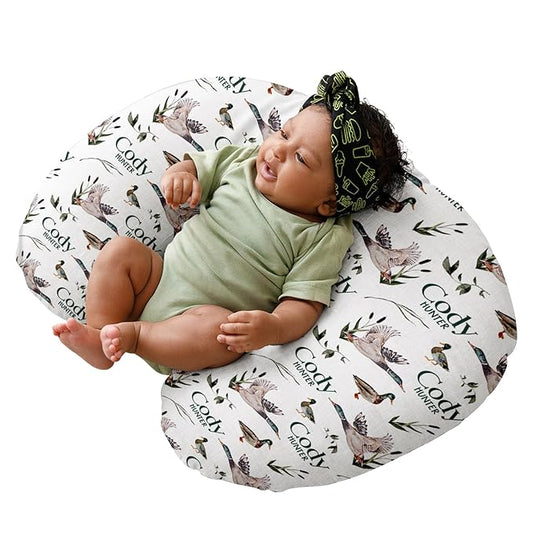 Dyoart Custom Baby Nursing Pillow Cover for Nursing, Removable Nursing Covers for Breastfeeding Pillows, Ultra Soft Comfortable Slipcover for Newborn Baby Boys and Girls, Wild Goose